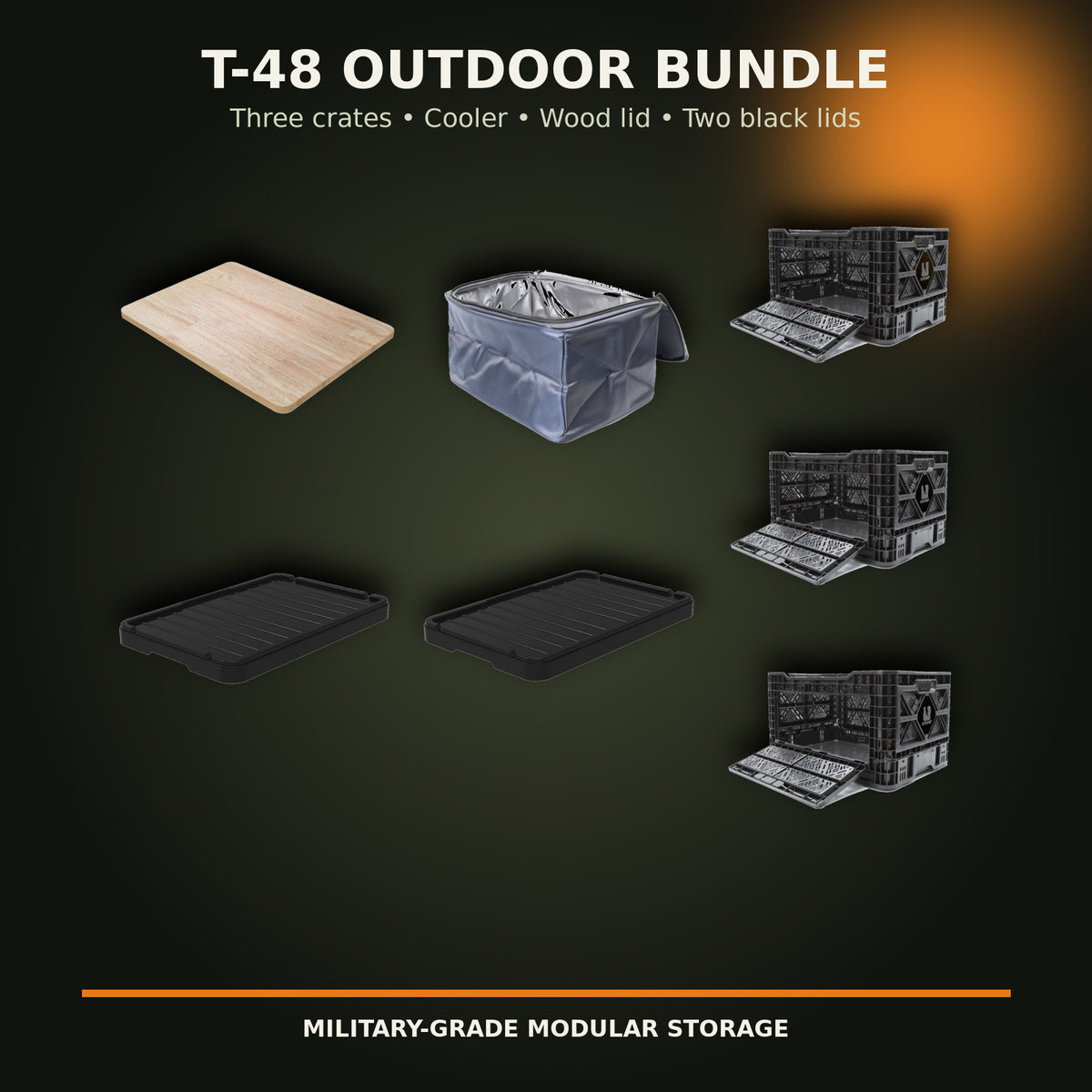 T-48 Camping and Outdoor Storage Bundle contents