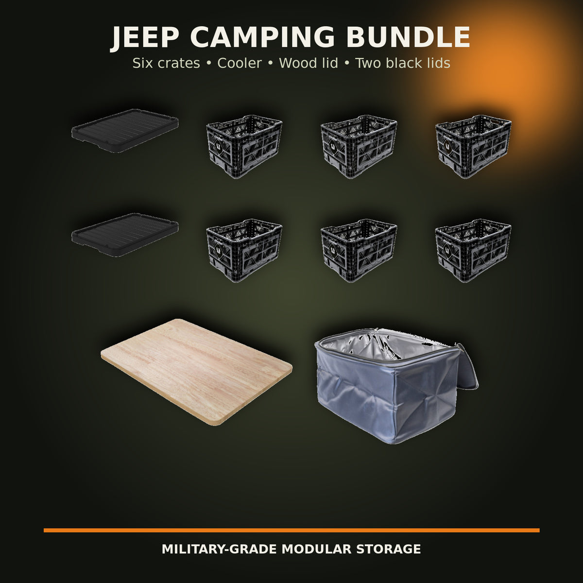 T-48 Jeep Wrangler Camping Bundle contents